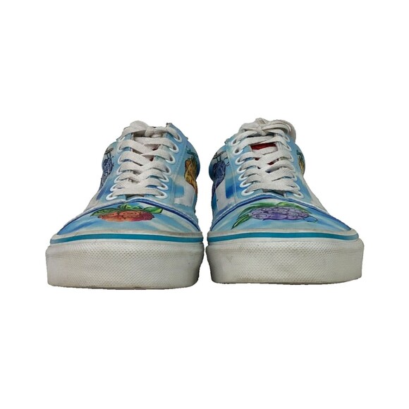 VANS x One Piece Old Skool-Women\'s 8.5/Mens 7-Devil Fruit-Blue Anime Skate Shoes main image 7
